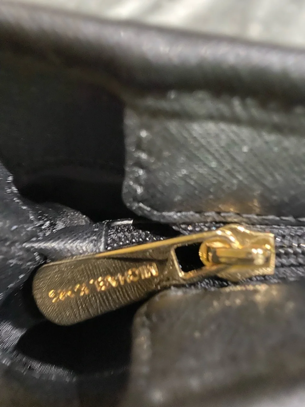 Michael Kors Black Tote with Gold Chain Handles - Picture 6 of 12